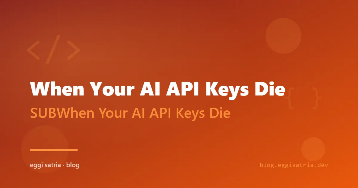 When Your AI API Keys Die at 2 AM: A Recovery Playbook